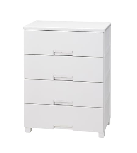 天馬 チェスト 完成品 フィッツチェスト 4段 タンス 幅65×奥行41×高さ85cm 特許取得済み 収納ケース 衣装ケース 日本製 再生材配合 サステナブル TSPP 【色 ホワイト】【型番 6504】